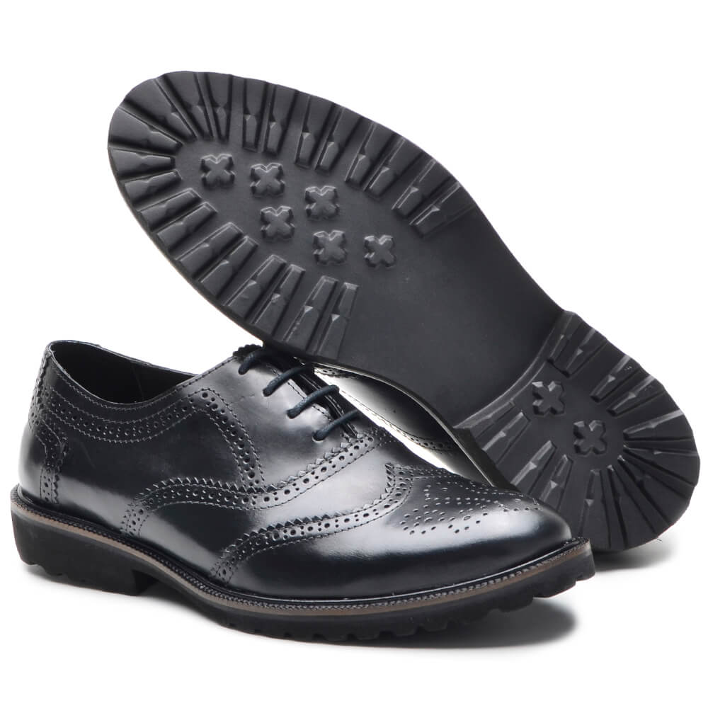 Sapato Masculino Oxford Brogue Wing P5000 Cla-Cle
