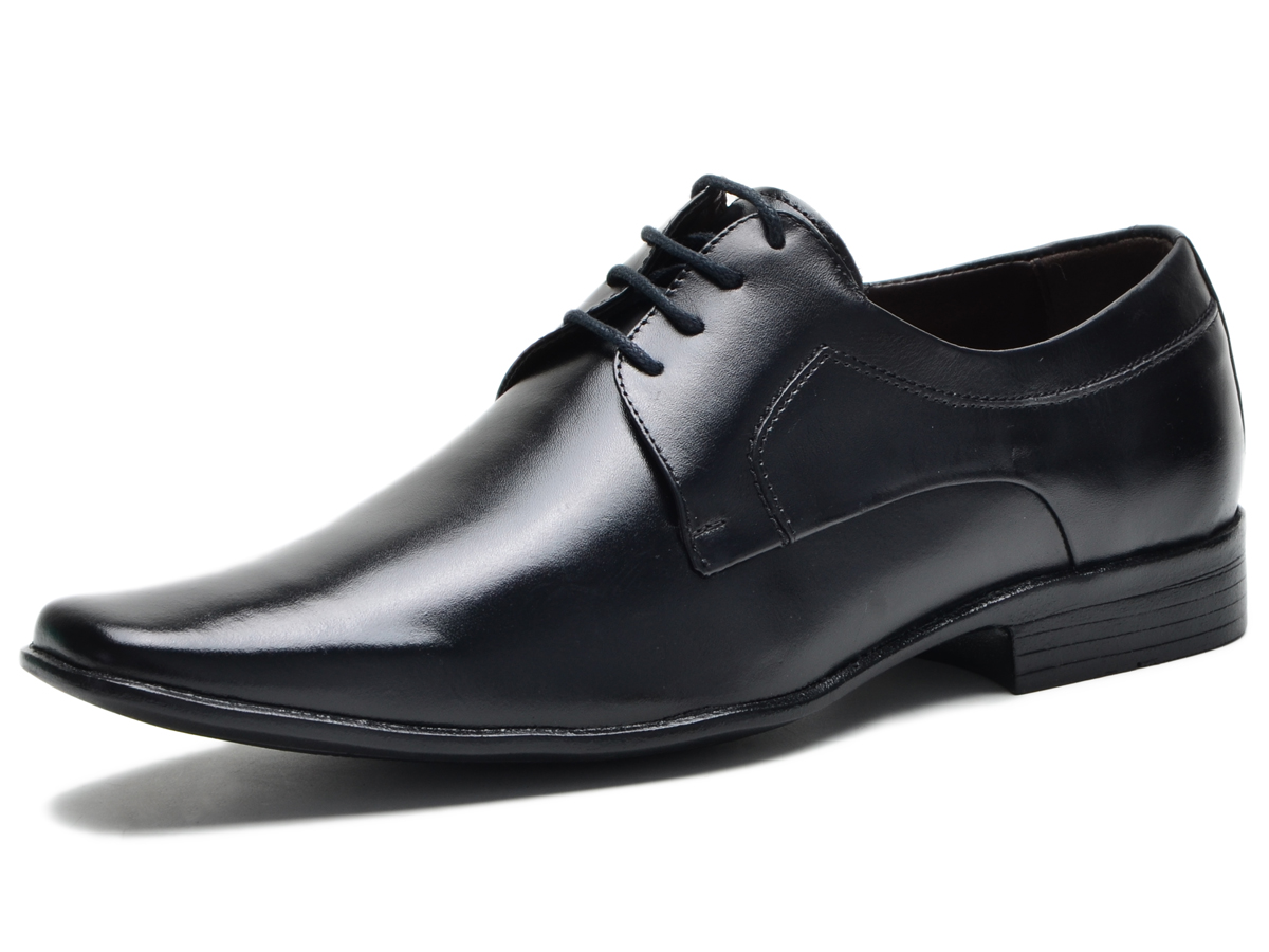 Sapato Masculino Social Preto Couro N. Itália R-9904 Cla-Cle