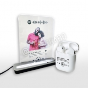 Kit Spotify interativo com placa led + fone de ouvido personalizados