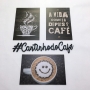 Kit com 4 placas decorativas em mdf -Tema Café Cafeteria