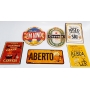 Kit com 6 placas decorativas em MDF - Churrasco - Bebidas - Cerveja