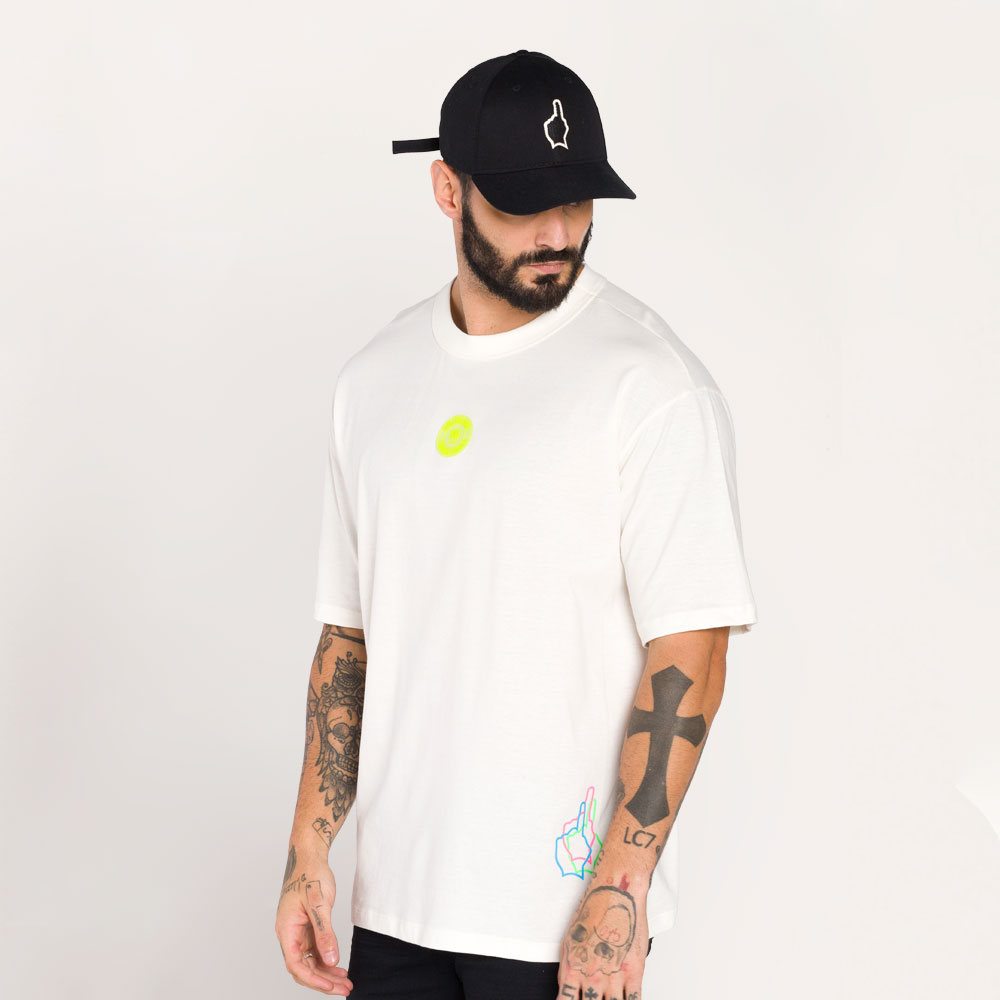 Camiseta Buh Over Borracha Neon Off White