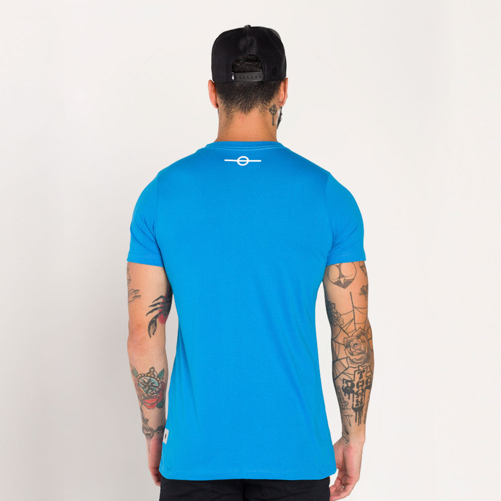 Camiseta Slim Confete Azul Céu