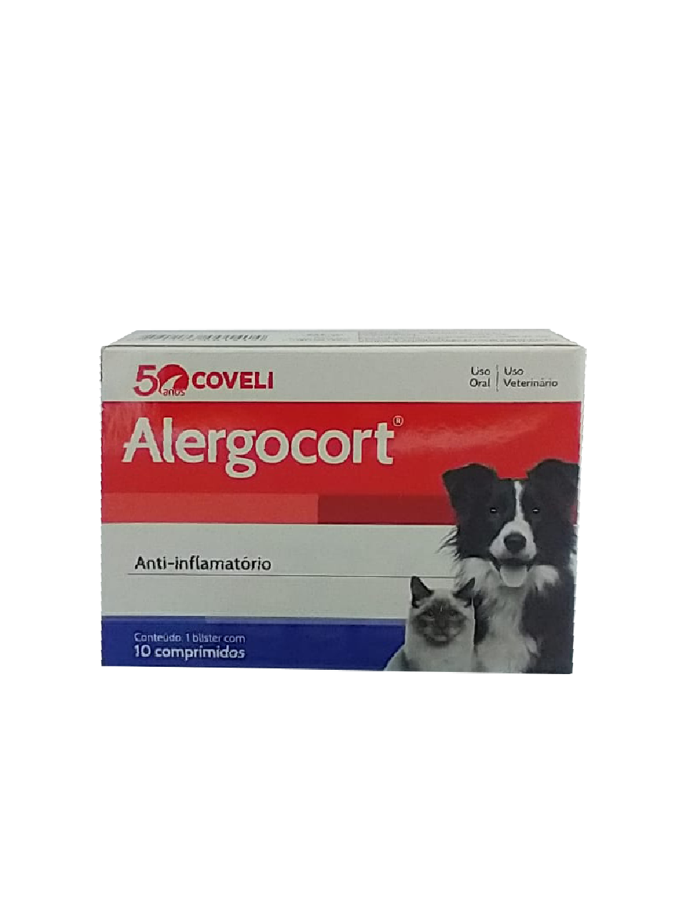 Alergocort Para Cães E Gatos Coveli - 10 Comprimidos