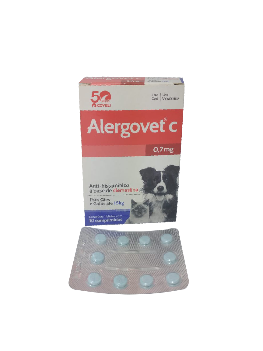 Anti-histamínico Alergovet Cães E Gatos Coveli - 0,7mg