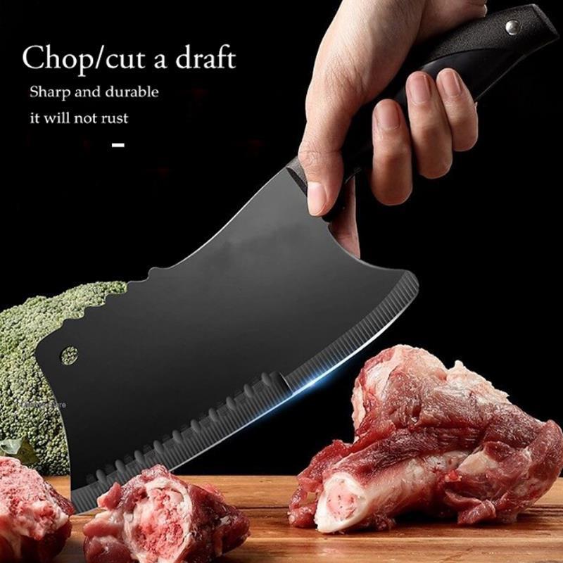 Facas de cozinha chinês cutelo faca de corte de osso aço inoxidável faca de corte de carne cutelo chef cozinha machete