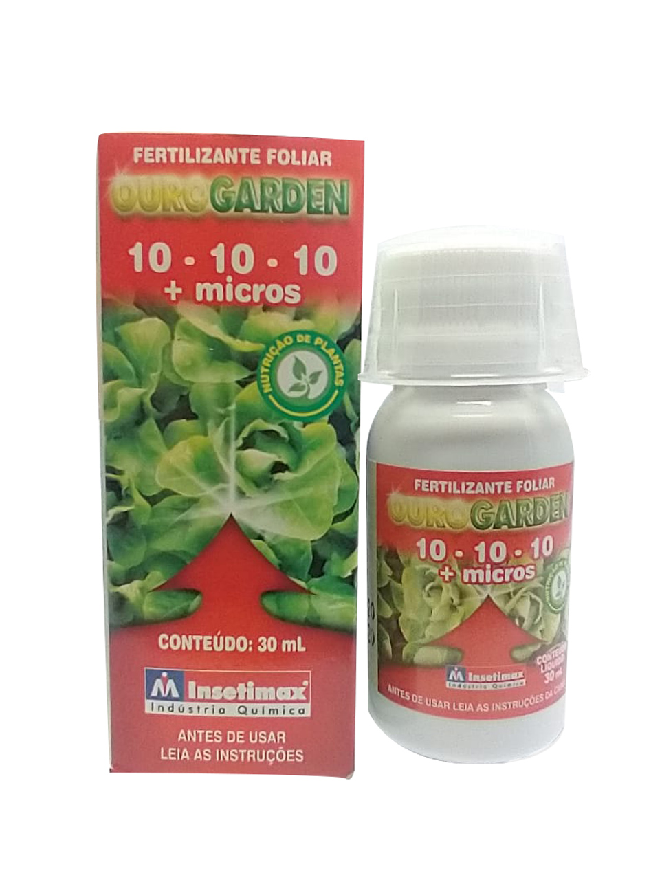 Fertilizante Foliar 10-10-10+micros Insetimax 30ml Liquido