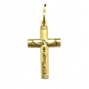 Pingente Ouro 18k Crucifixo Fosco JJoias Premium