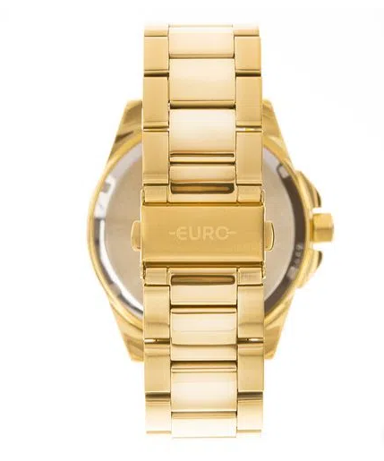 Relógio X Euro Dourado Jjoias Premium