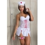 Fantasia Enfermeira Sexy - Vestido, Calcinha Fio Dental, Persex e Tiara