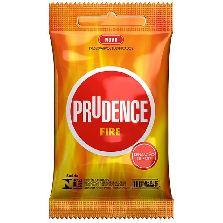 Preservativo Prudence Fire Quente C/ 3 Uni
