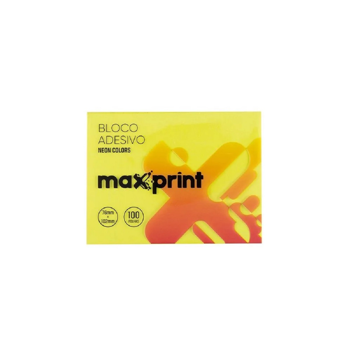 Bloco Adesivo Neon Colors Grande - Maxprint