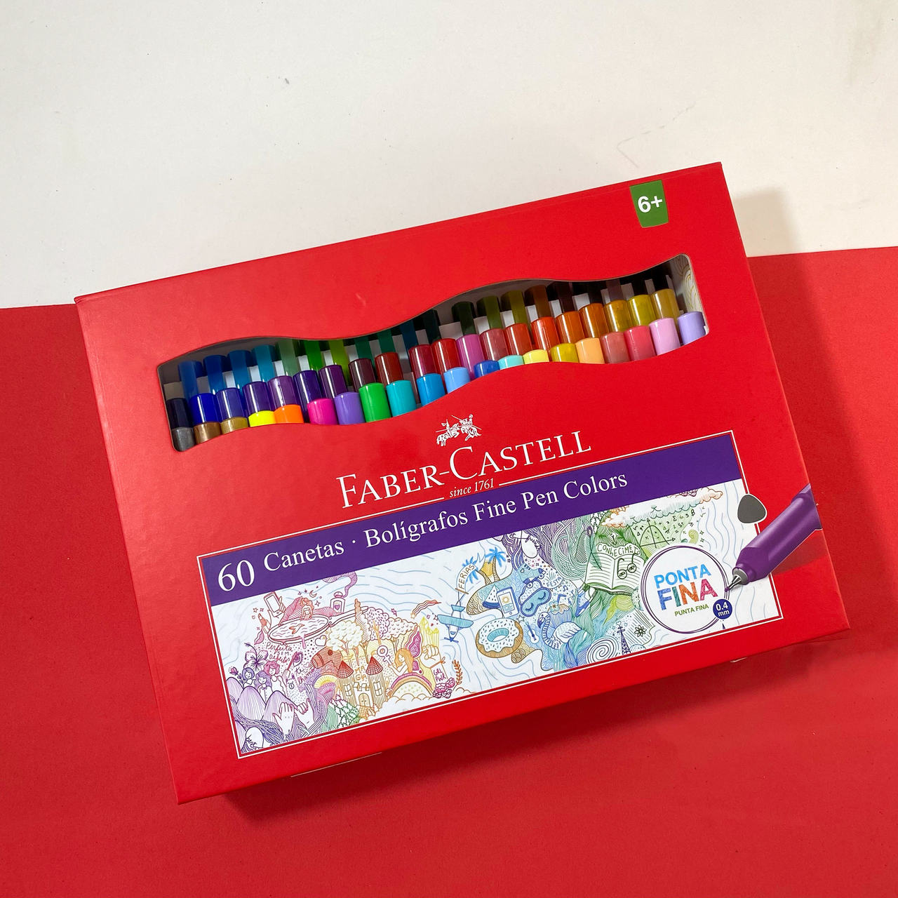 Caneta Fine Pen Colors Com 60 Unidades - Faber Castell