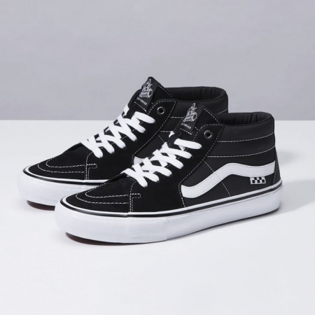 TENIS VANS SK8 GROSSO MID PRO VN0A5FCG625 - PTO/BCO