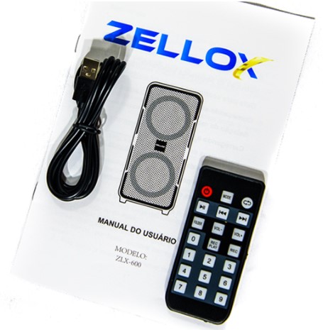 Caixa amplificada Zellox c/ bateria ZLX-600
