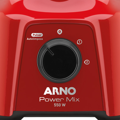 Liquidificador Power Mix Arno Lq11 Copo de Plástico 2 Velocidades + Pulsar 550W vermelho 220V