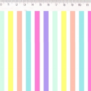 FERNANDO MALUHY - Listrado Colorido Claro Coleção Joy - 25cmX150cm - Tecido Tricoline