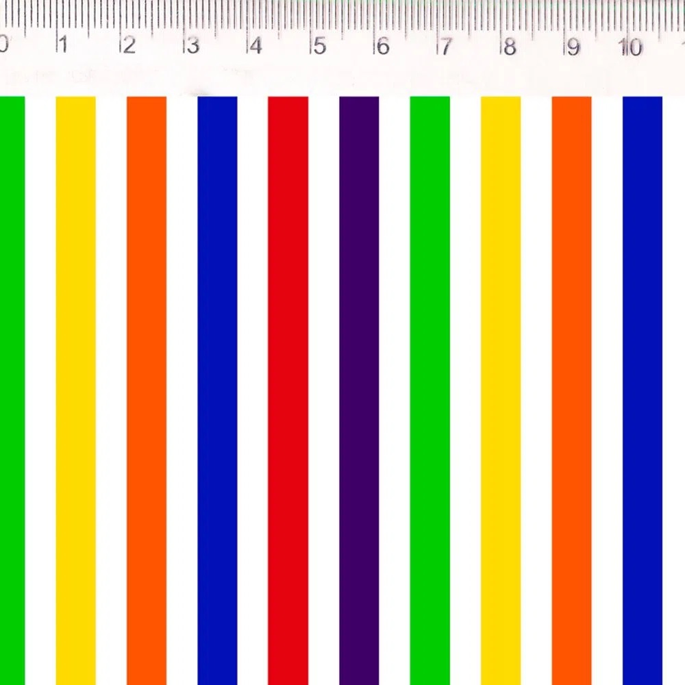FERNANDO MALUHY - Listrado Colorido Coleção Joy - 25cmX150cm - Tecido Tricoline