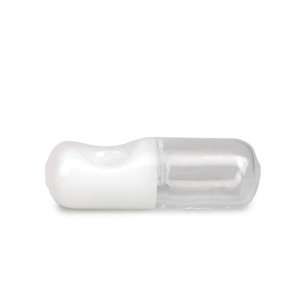Pipe de Vidro D&amp;K 8771 - Branco e Transparente
