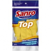 Luva de Latex Top amarela P Sanro
