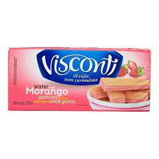 Biscoito Wafer Morango Visconti 120g