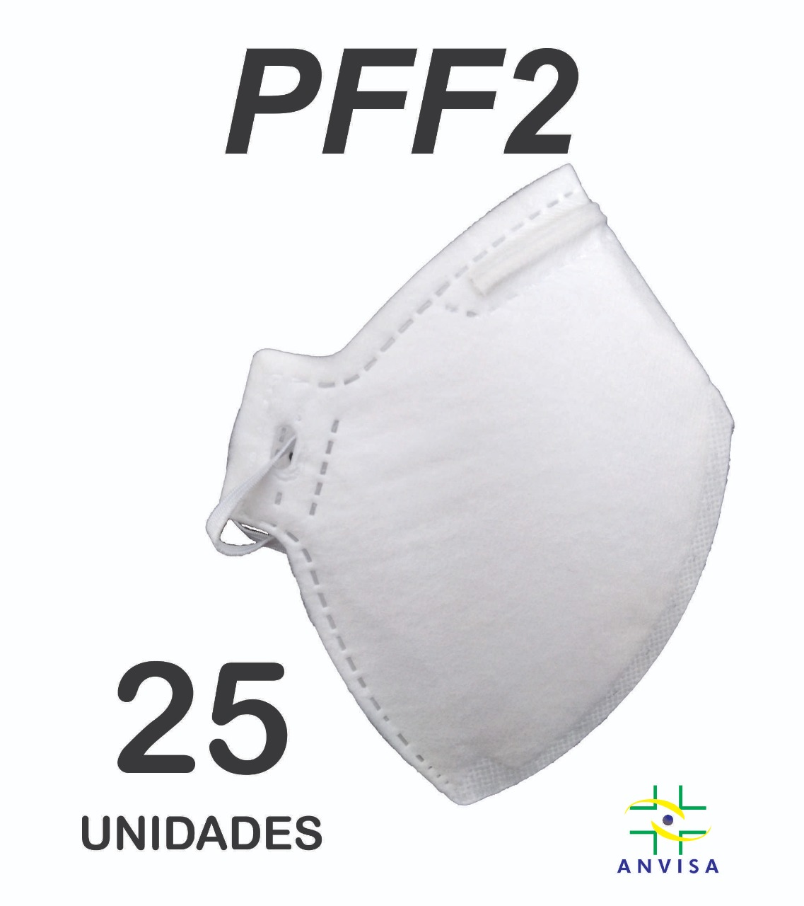 Máscara PFF2 / KN95 (ANVISA) - 25 unid. - FFP2