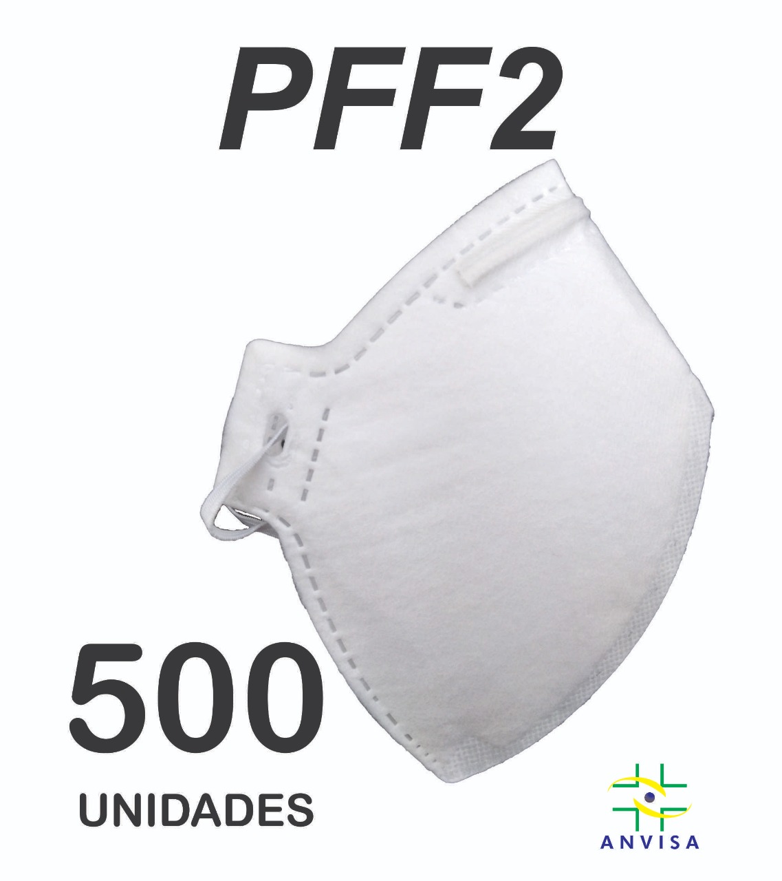 Máscara PFF2 / KN95 (ANVISA) - 500 unid. - FFP2