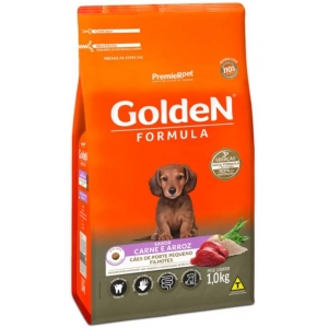 Golden Fórmula Mini Bits Raças Pequenas Carne Cães Filhotes 1kg