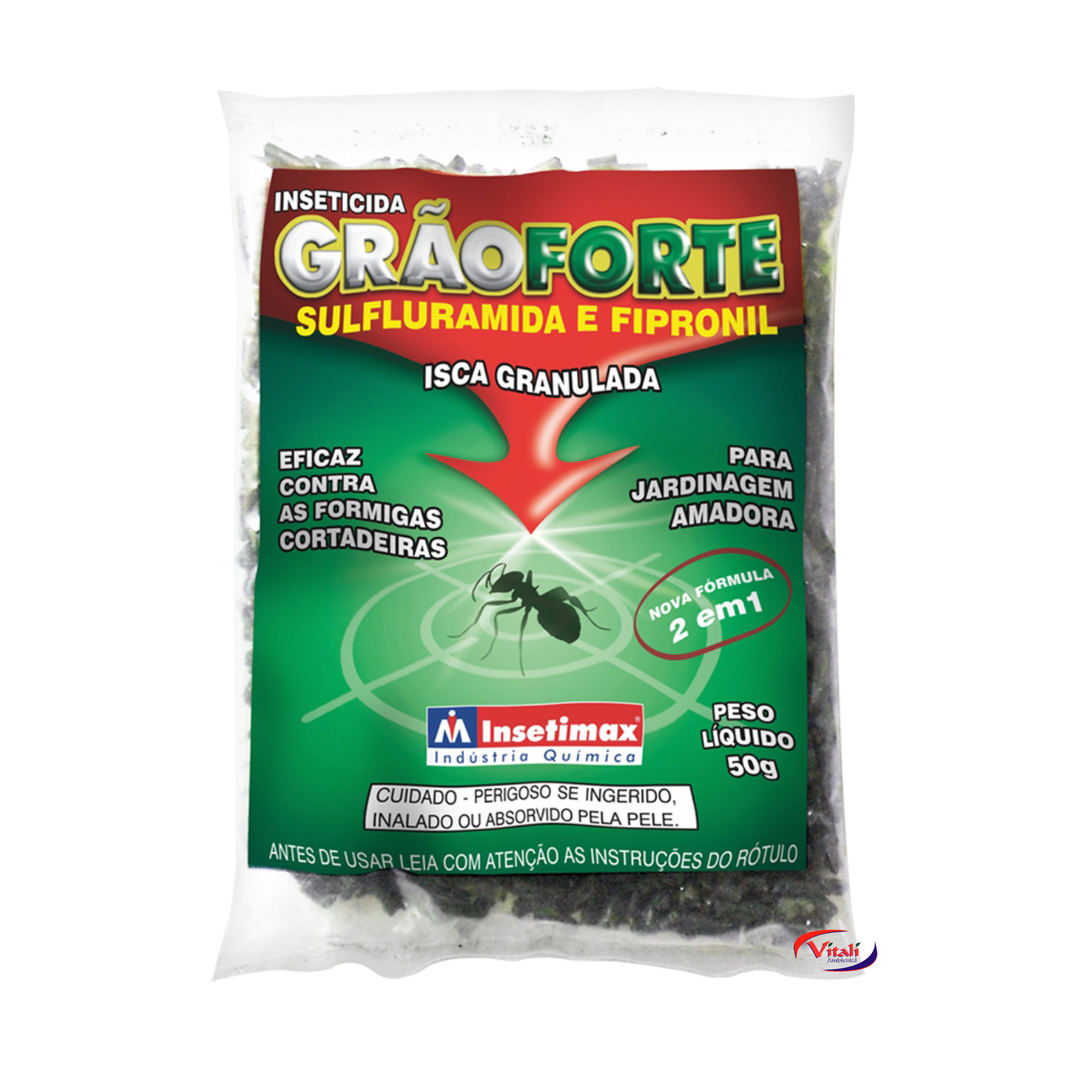 GRÃO FORTE CONTROLE DE FORMIGAS 10X50GR