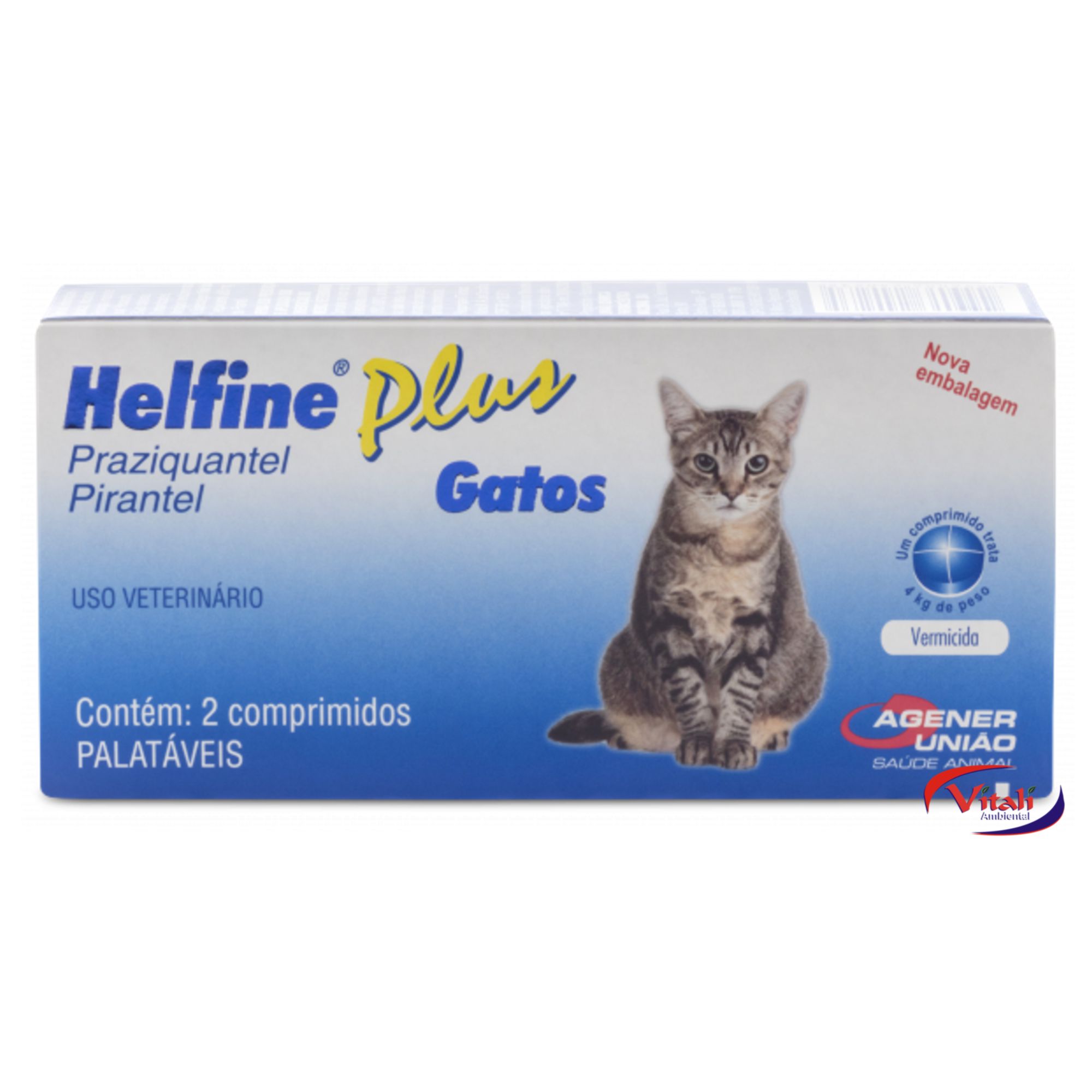 Helfine Plus Gatos (2 Comprimidos)