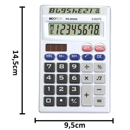 Calculadora de mesa c/ 2 Visores PS-6059A Hoopson