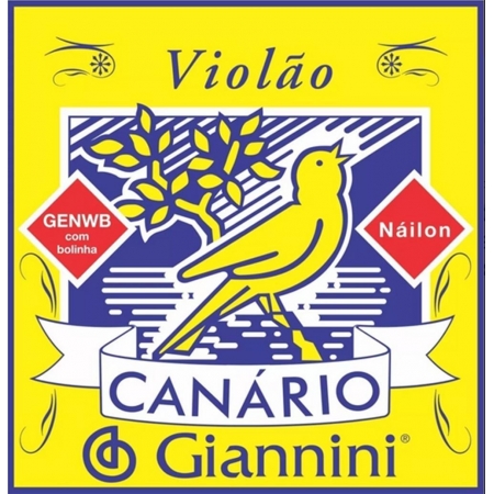 Encordoamento Em Nylon C/ Bolinhas P/ Violao Giannini GENWB - Canario*