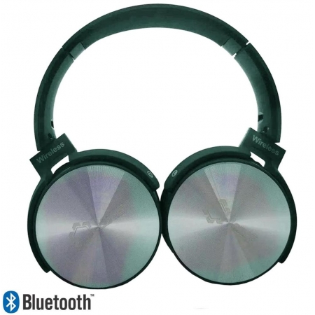 Fone Bluetooth 5.0 P2/FM Headphone Headset FN10 Verde Lotus