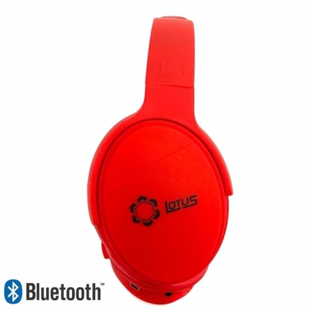 Fone Bluetooth 5.0 P2/FM Headphone Headset FN14 Vermelho Lotus