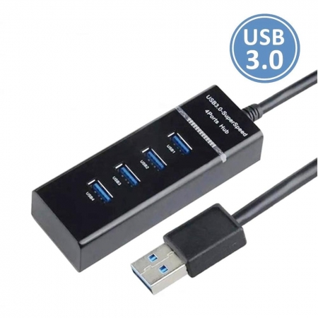 Hub USB 3.0 4 Portas Preto LT-H010 Lotus