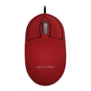 Mouse Optico USB 1200dpi Vermelho Multilaser