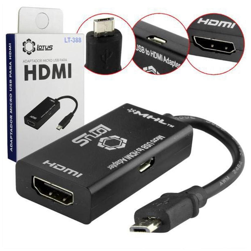 Adaptador Micro USB x HDMI MHL LT-388 Lotus