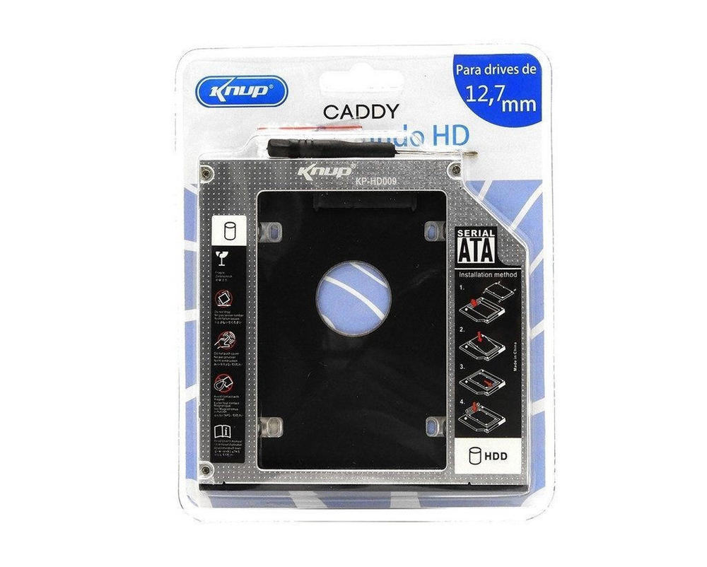 Case HD Adaptador Caddy 12,7mm Segundo Hd Ssd Sata
