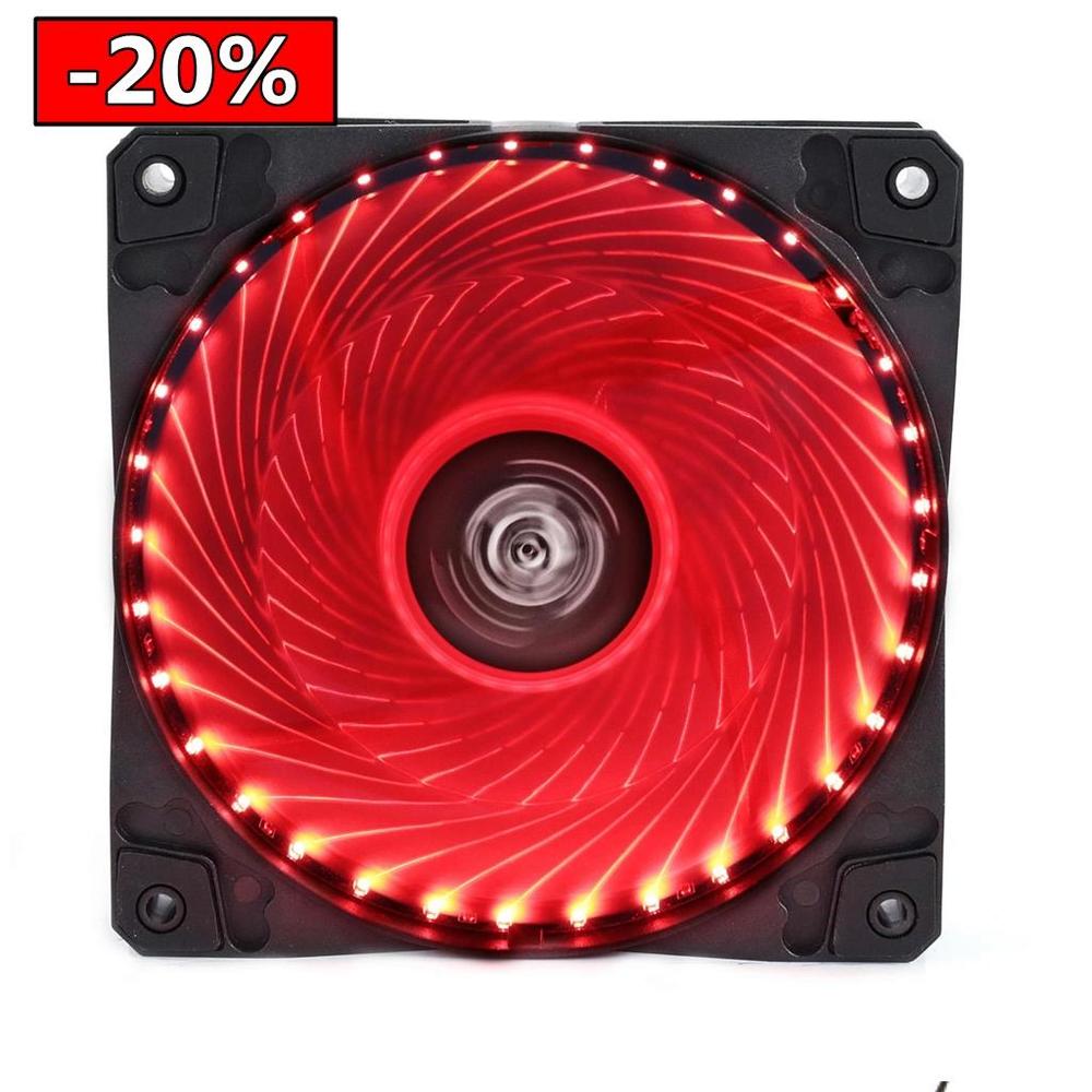 Cooler Fan 12cm com 33 LEDs Vermelho Hoopson *