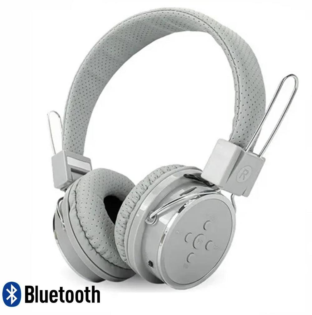 Fone Bluetooth 5.0 P2/FM Headphone Headset KP-367 Cinza Knup*