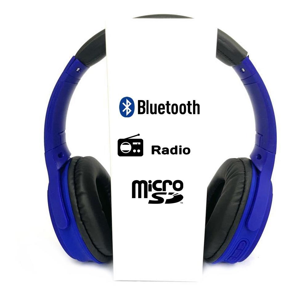 Fone Bluetooth 5.0 P2/FM Headphone Headset FN14 AZUL Lotus