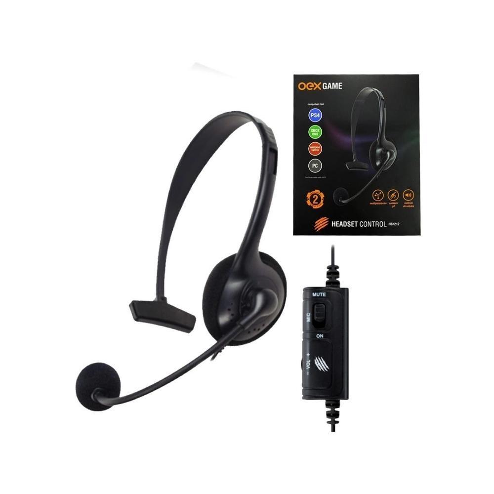 Headphone Headset Gamer Control P3 c/ Microfone Fone OEX