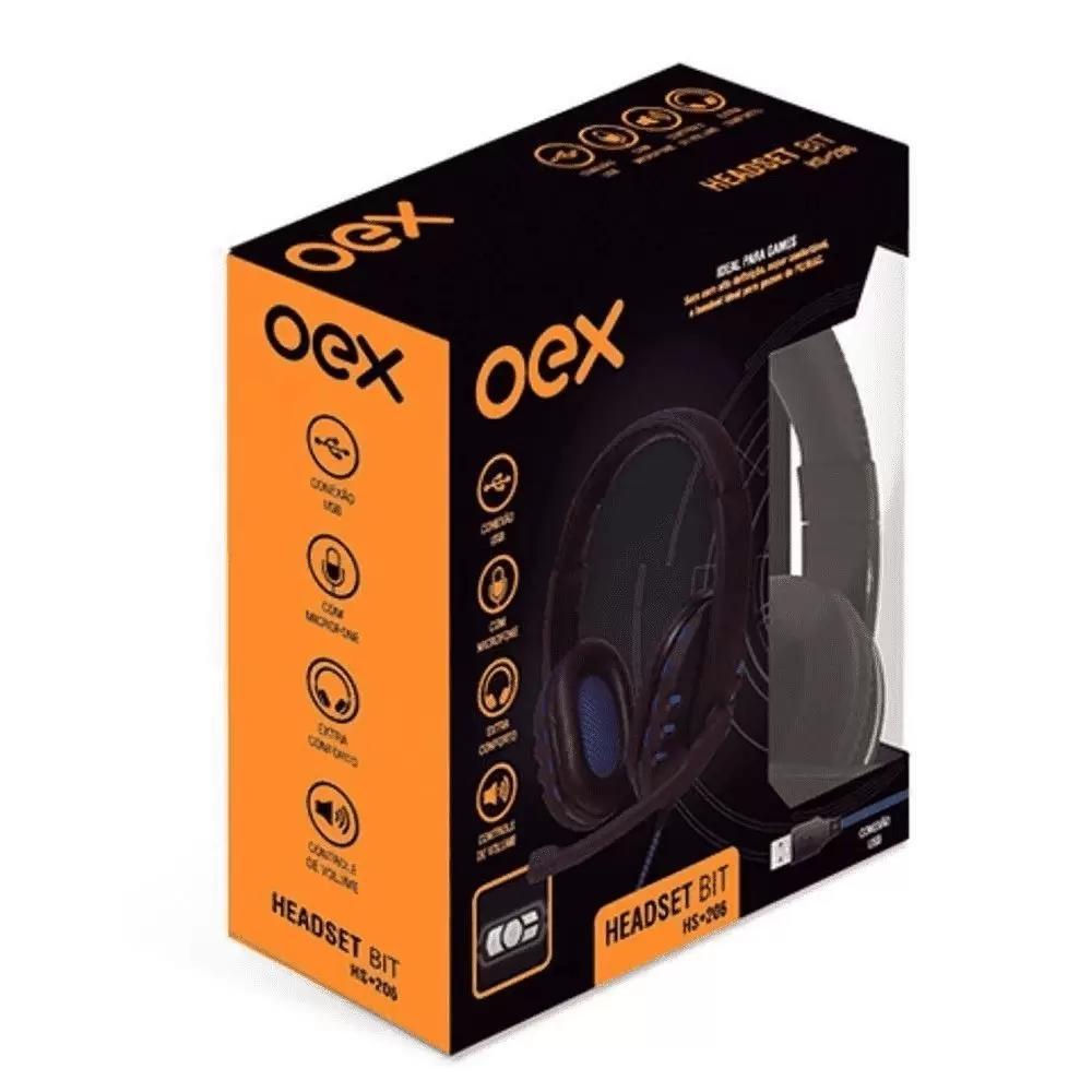 Headset Gamer USB PS4 / XBOX / SWITCH 2m BIT OEX HS-206