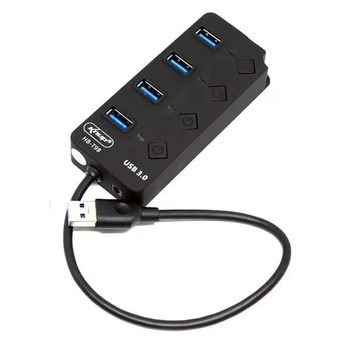 Hub USB 3.0 4 Portas 5Gbps Preto