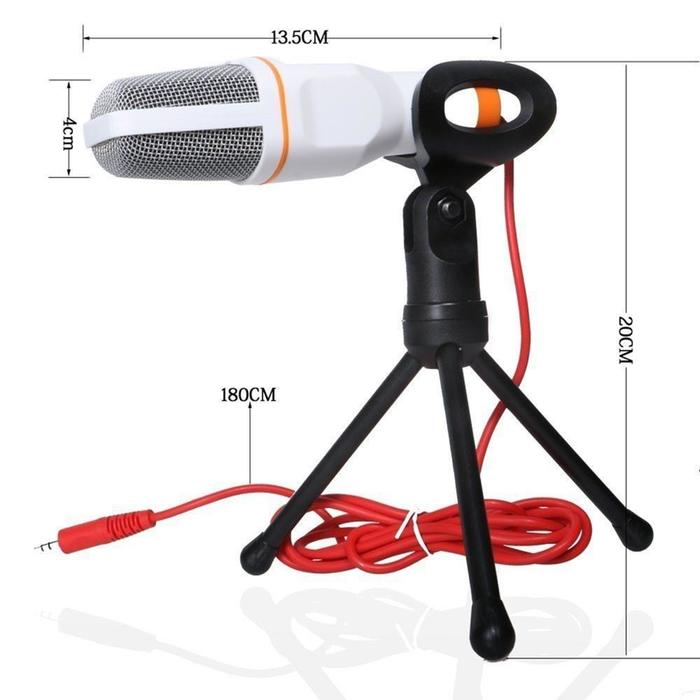 Microfone Condensador de Mesa Com Tripe e cabo P2 Knup