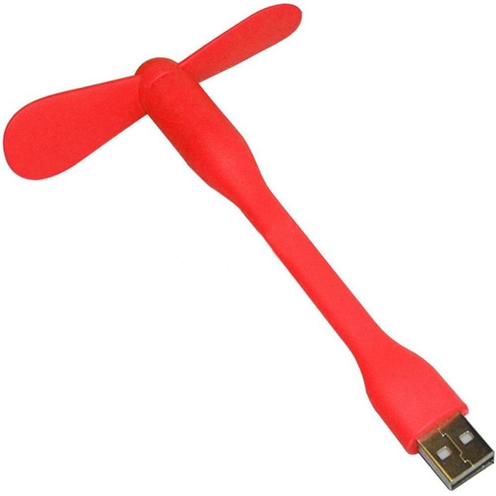 Mini Ventilador Flexivel USB Vermelho