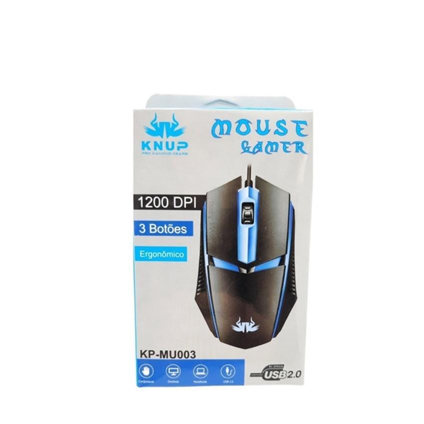 Mouse Gamer USB 1200dpi RGB Knup KP-MU003*