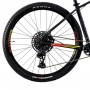 Bicicleta Oggi Big Wheel 7.6 GX 12V 2021 -  Preto Vermelho e Amarelo
