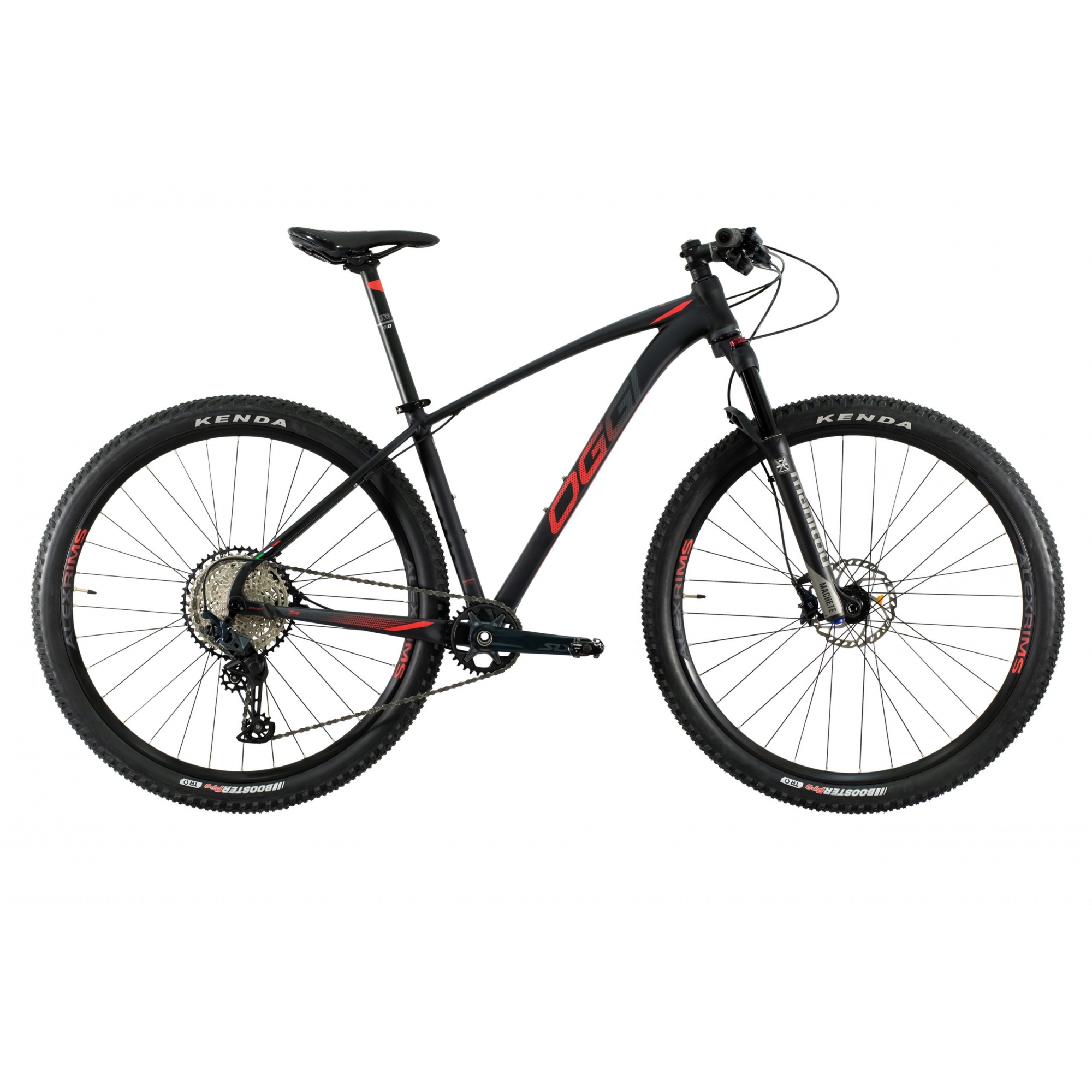 Bicicleta Mtb Oggi 7.4 SLX 12V Deore 2021 - Preto Vermelho e Grafite