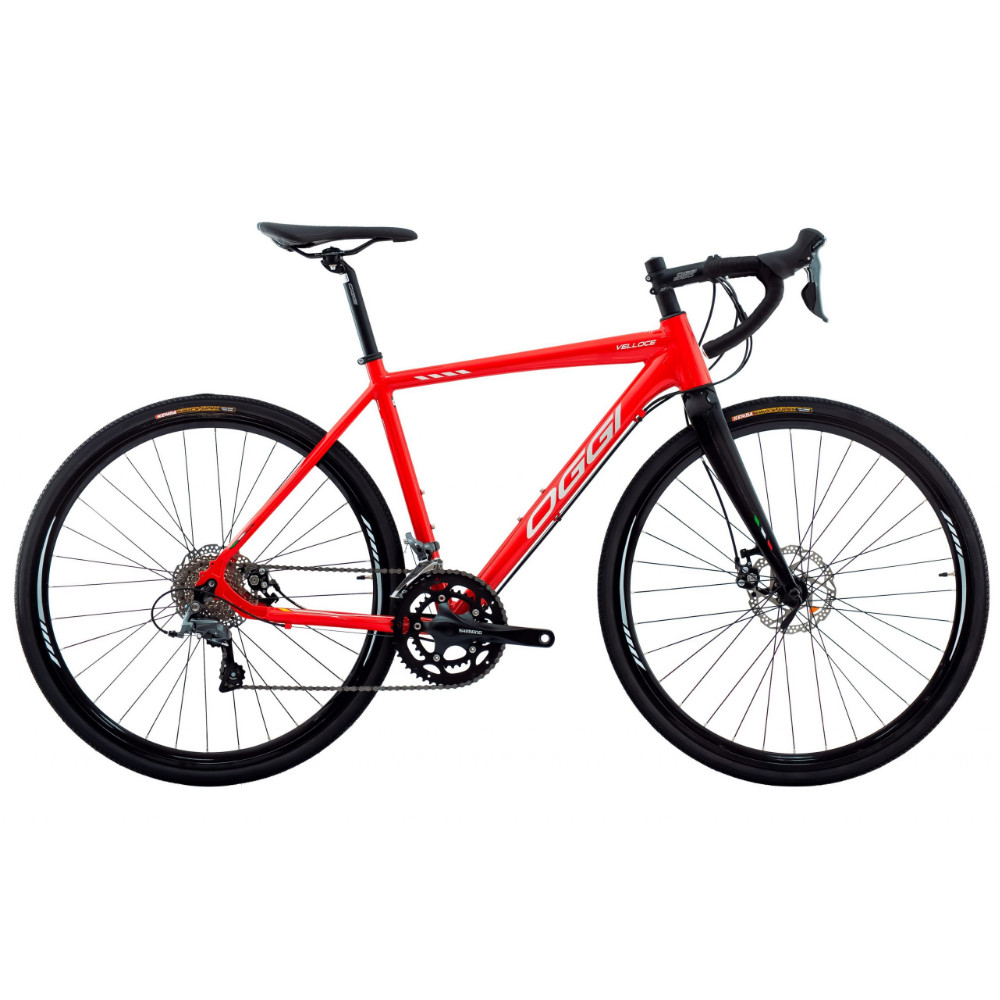Bicicleta Speed Oggi Velloce Disc 16V 2022 Vermelho Grafite e Branco